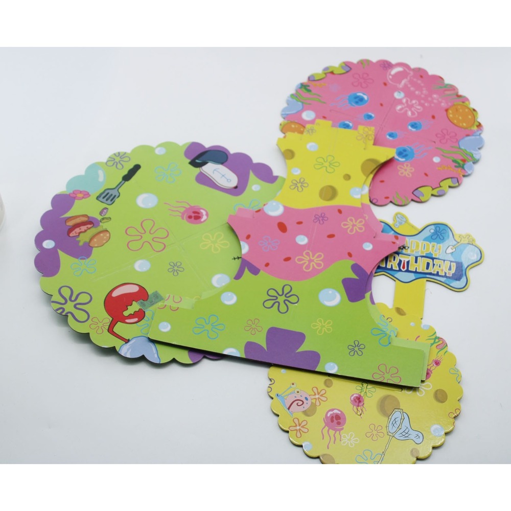 SpongeBob SquarePants 3 Tier Cardboard Cupcake Stand  Birthday Green